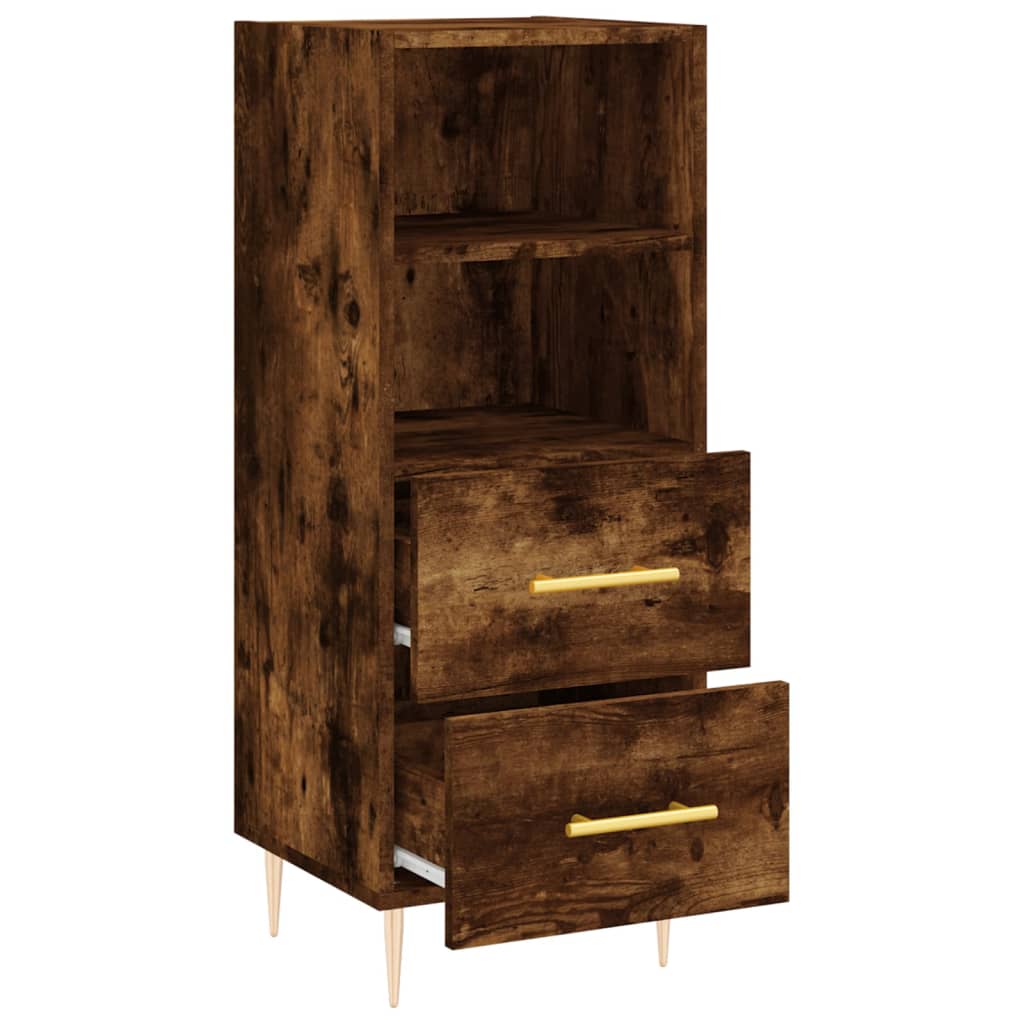 vidaXL Servantă, stejar fumuriu, 34,5x34x90 cm, lemn compozit vidaXL Servantă, stejar fumuriu, 34,5x34x90 cm, lemn compozit