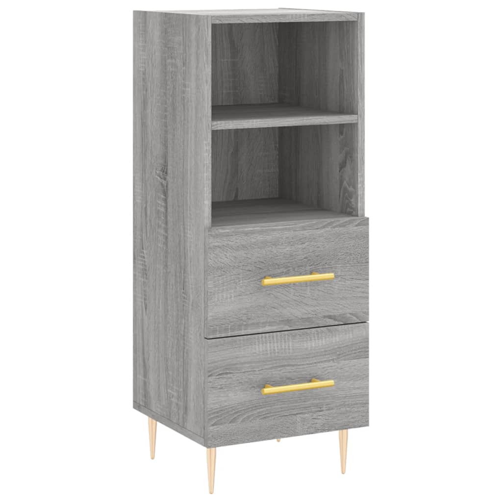 vidaXL Servantă, gri sonoma, 34,5x34x90 cm, lemn compozit vidaXL Servantă, gri sonoma, 34,5x34x90 cm, lemn compozit