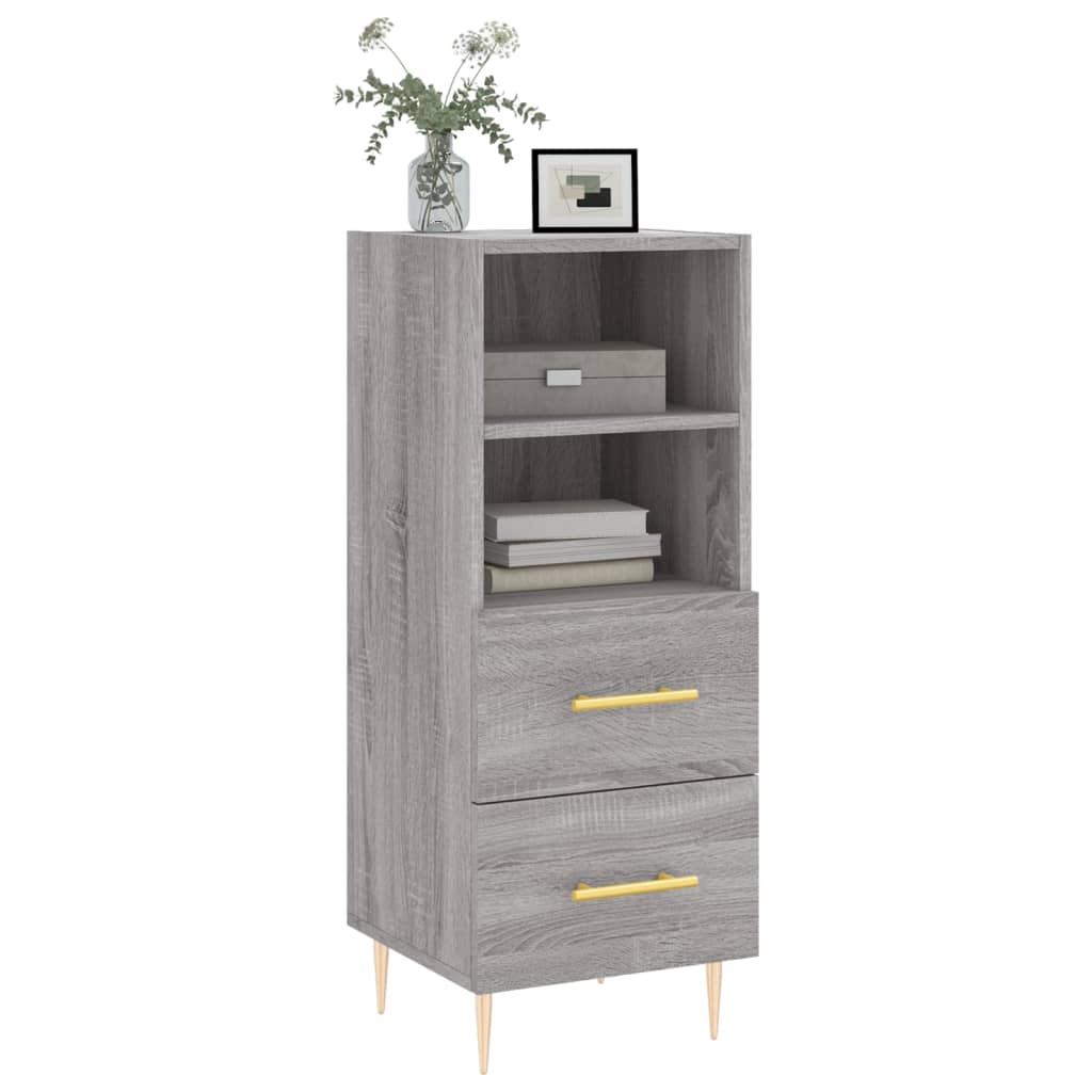 vidaXL Servantă, gri sonoma, 34,5x34x90 cm, lemn compozit vidaXL Servantă, gri sonoma, 34,5x34x90 cm, lemn compozit