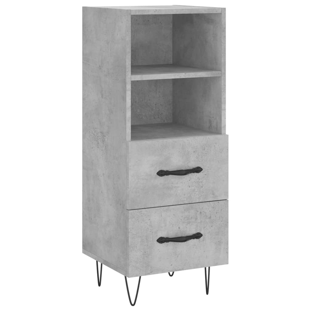 vidaXL Servantă, gri beton, 34,5x34x90 cm, lemn compozit vidaXL Servantă, gri beton, 34,5x34x90 cm, lemn compozit