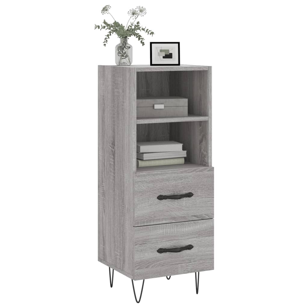 vidaXL Servantă, gri sonoma, 34,5x34x90 cm, lemn compozit vidaXL Servantă, gri sonoma, 34,5x34x90 cm, lemn compozit