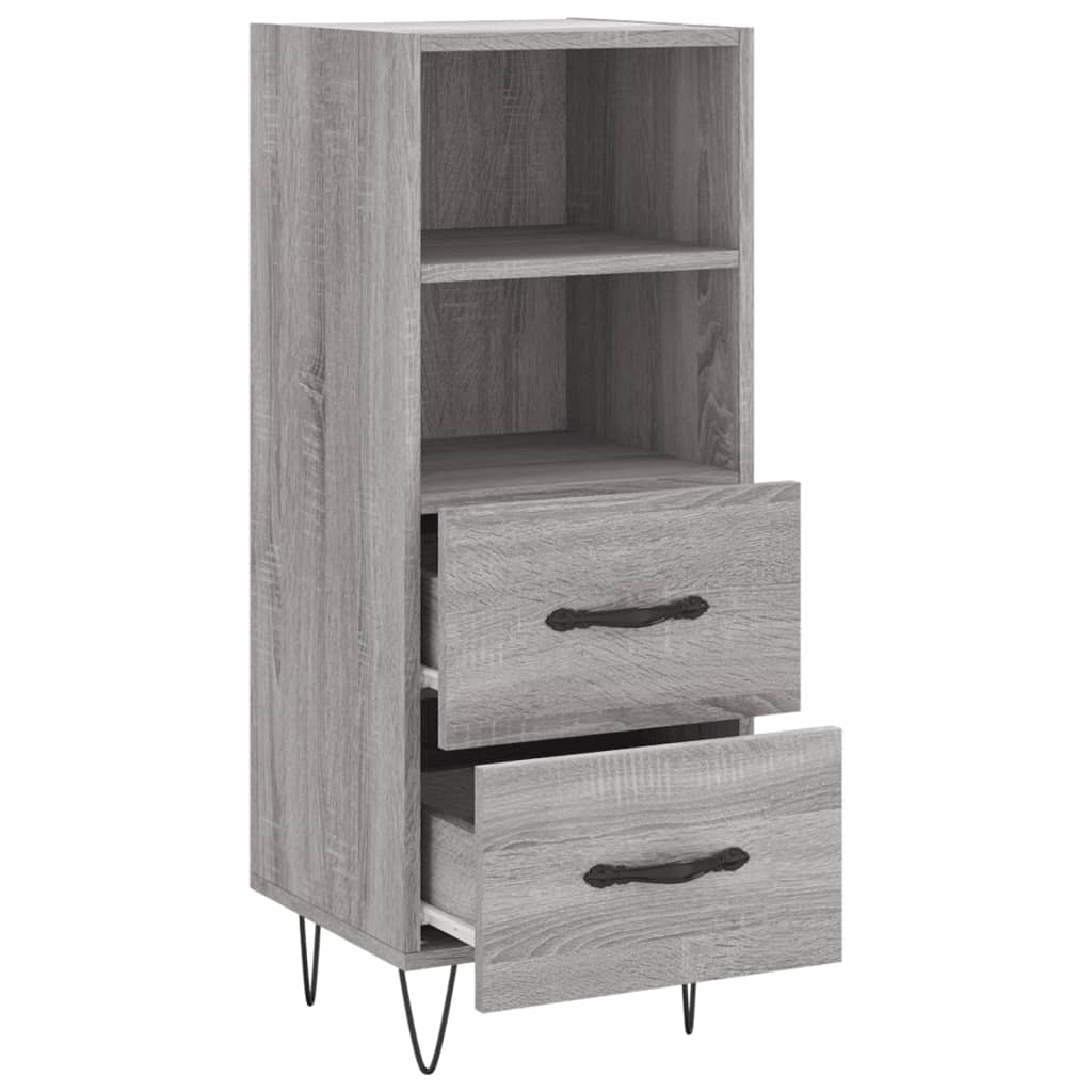 vidaXL Servantă, gri sonoma, 34,5x34x90 cm, lemn compozit vidaXL Servantă, gri sonoma, 34,5x34x90 cm, lemn compozit