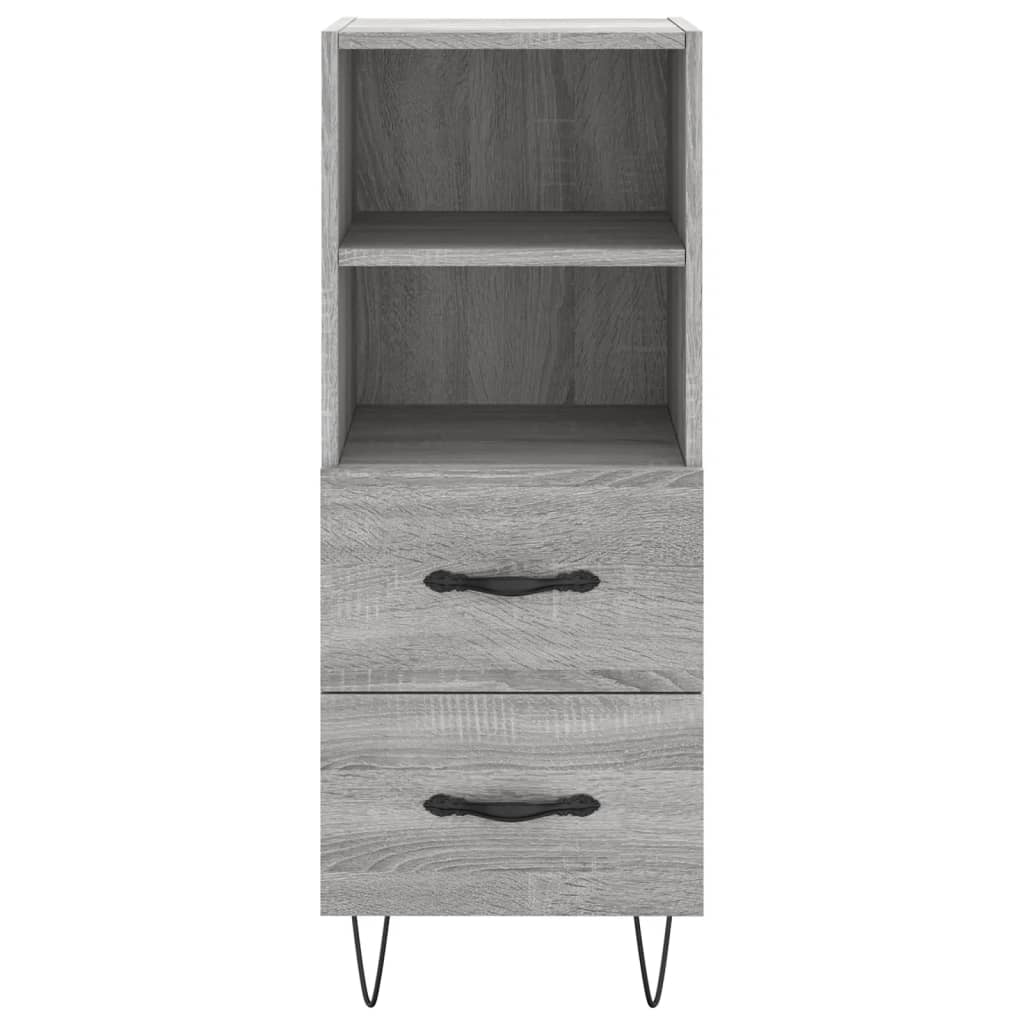 vidaXL Servantă, gri sonoma, 34,5x34x90 cm, lemn compozit vidaXL Servantă, gri sonoma, 34,5x34x90 cm, lemn compozit