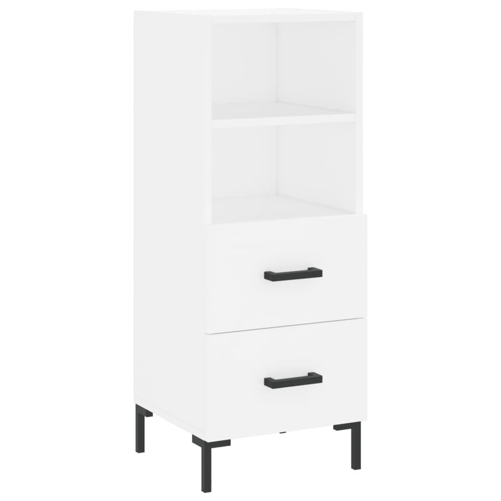 vidaXL Servantă, alb, 34,5x34x90 cm, lemn compozit vidaXL Servantă, alb, 34,5x34x90 cm, lemn compozit