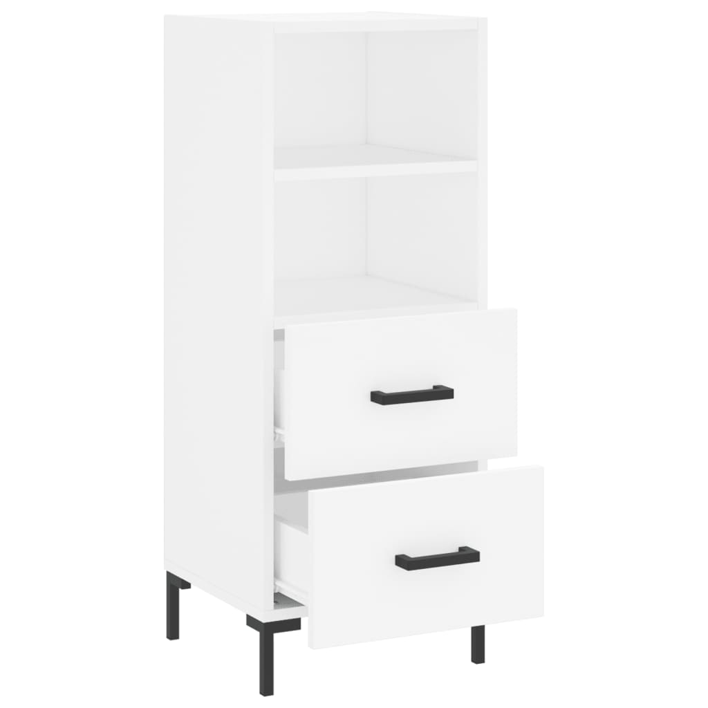 vidaXL Servantă, alb, 34,5x34x90 cm, lemn compozit vidaXL Servantă, alb, 34,5x34x90 cm, lemn compozit