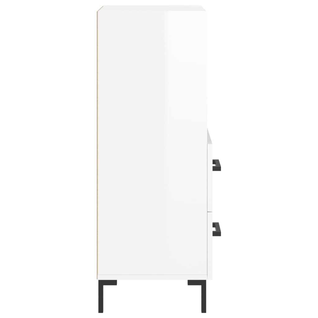 vidaXL Servantă, alb extralucios, 34,5x34x90 cm, lemn compozit vidaXL Servantă, alb extralucios, 34,5x34x90 cm, lemn compozit
