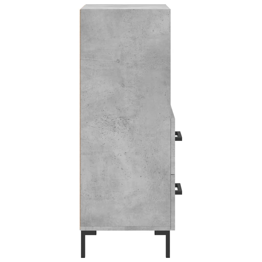 vidaXL Servantă, gri beton, 34,5x34x90 cm, lemn compozit