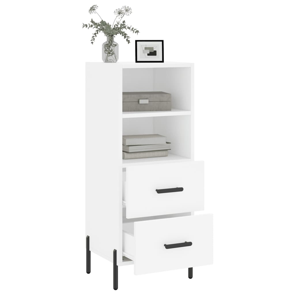 vidaXL Servantă, alb, 34,5x34x90 cm, lemn compozit vidaXL Servantă, alb, 34,5x34x90 cm, lemn compozit