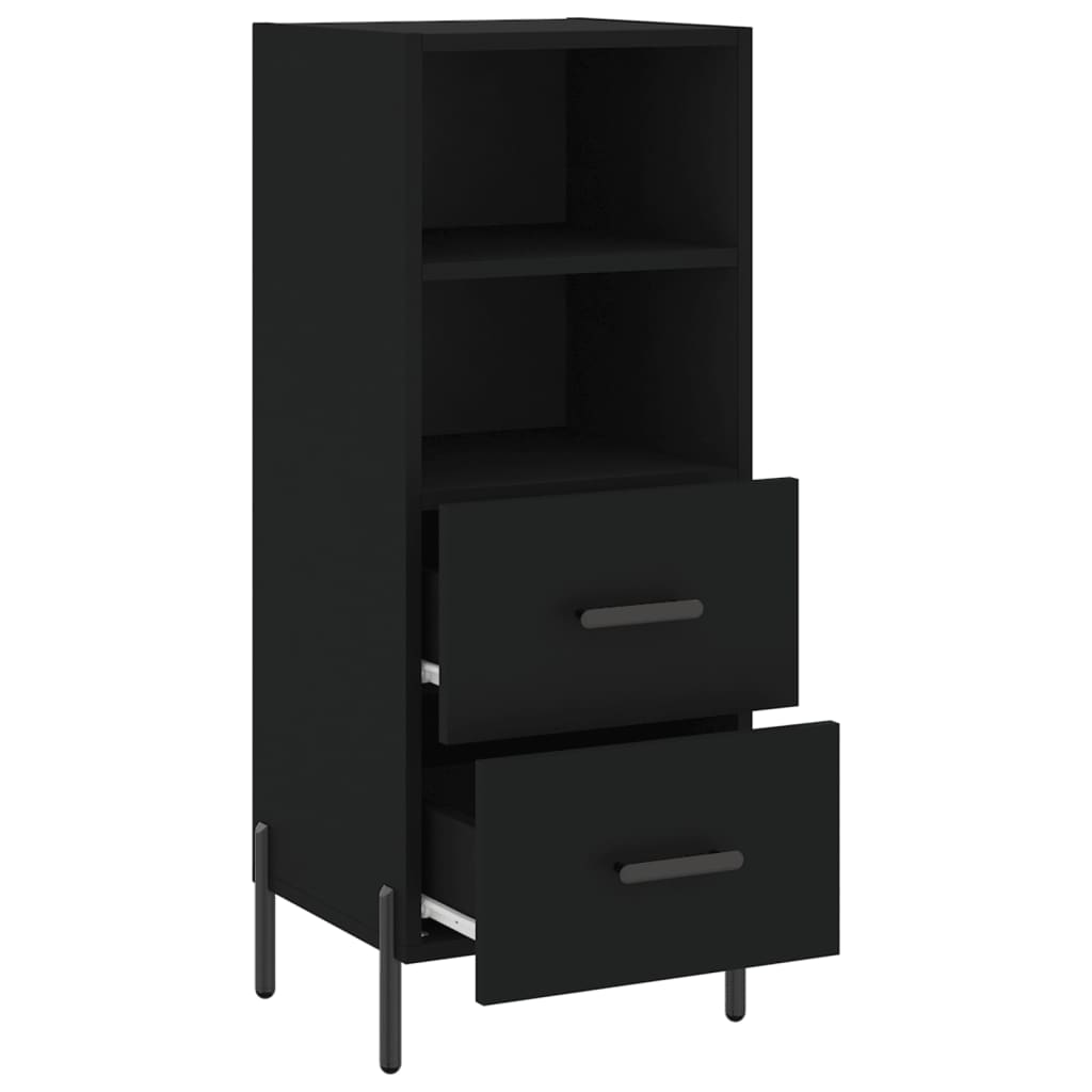 vidaXL Servantă, negru, 34,5x34x90 cm, lemn compozit vidaXL Servantă, negru, 34,5x34x90 cm, lemn compozit