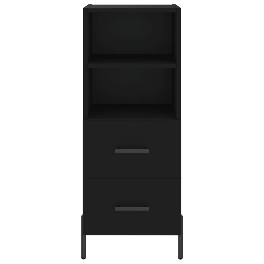 vidaXL Servantă, negru, 34,5x34x90 cm, lemn compozit vidaXL Servantă, negru, 34,5x34x90 cm, lemn compozit