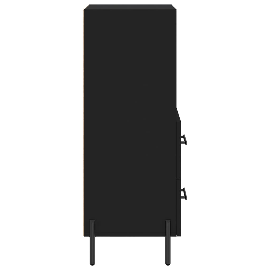 vidaXL Servantă, negru, 34,5x34x90 cm, lemn compozit vidaXL Servantă, negru, 34,5x34x90 cm, lemn compozit