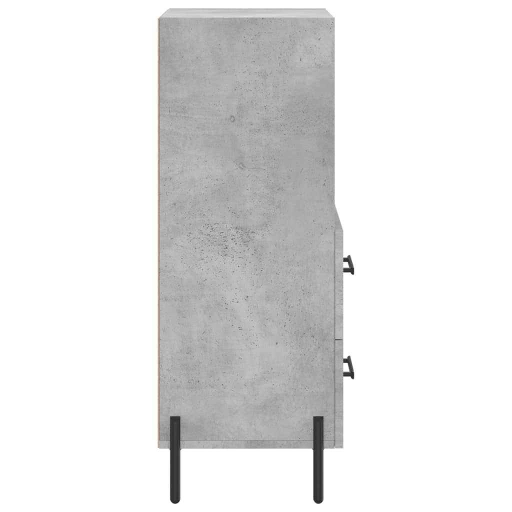 vidaXL Servantă, gri beton, 34,5x34x90 cm, lemn compozit