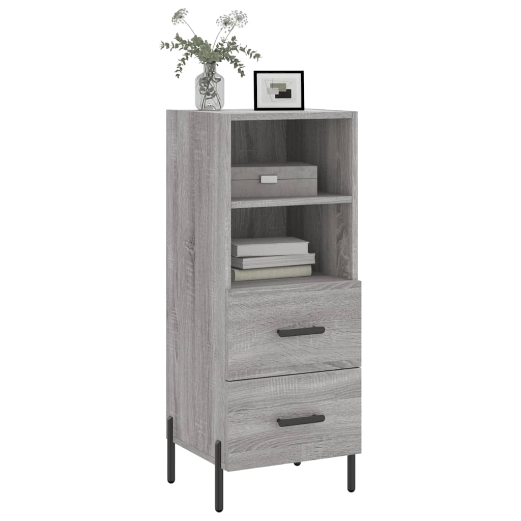 vidaXL Servantă, gri sonoma, 34,5x34x90 cm, lemn compozit vidaXL Servantă, gri sonoma, 34,5x34x90 cm, lemn compozit