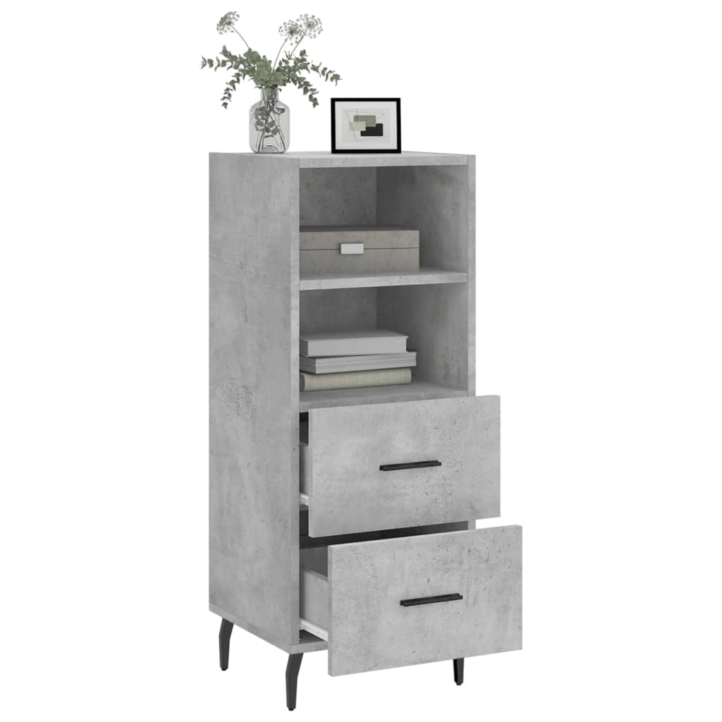 vidaXL Servantă, gri beton, 34,5x34x90 cm, lemn compozit vidaXL Servantă, gri beton, 34,5x34x90 cm, lemn compozit