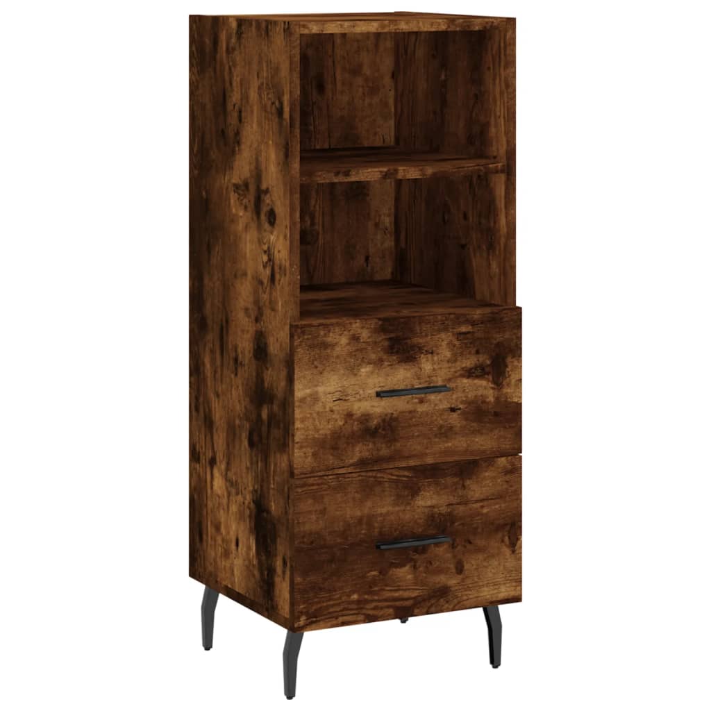vidaXL Servantă, stejar fumuriu, 34,5x34x90 cm, lemn compozit vidaXL Servantă, stejar fumuriu, 34,5x34x90 cm, lemn compozit