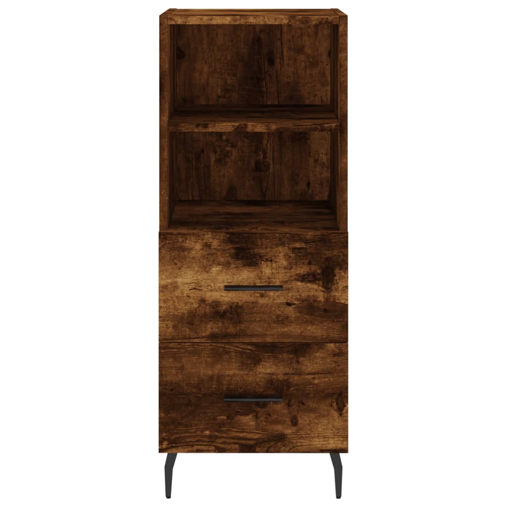 vidaXL Servantă, stejar fumuriu, 34,5x34x90 cm, lemn compozit vidaXL Servantă, stejar fumuriu, 34,5x34x90 cm, lemn compozit