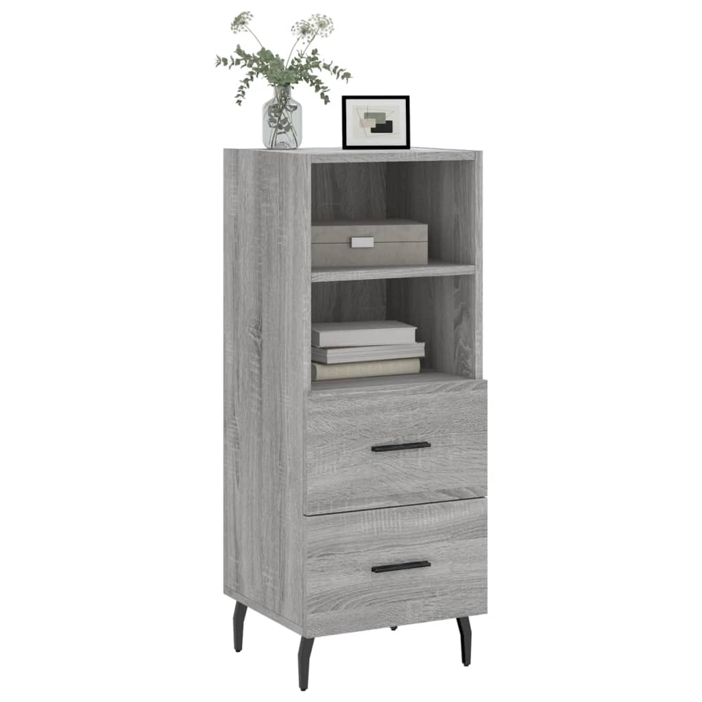 vidaXL Servantă, gri sonoma, 34,5x34x90 cm, lemn compozit vidaXL Servantă, gri sonoma, 34,5x34x90 cm, lemn compozit
