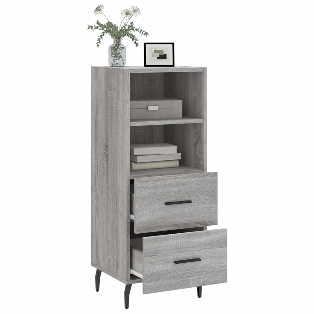 vidaXL Servantă, gri sonoma, 34,5x34x90 cm, lemn compozit vidaXL Servantă, gri sonoma, 34,5x34x90 cm, lemn compozit