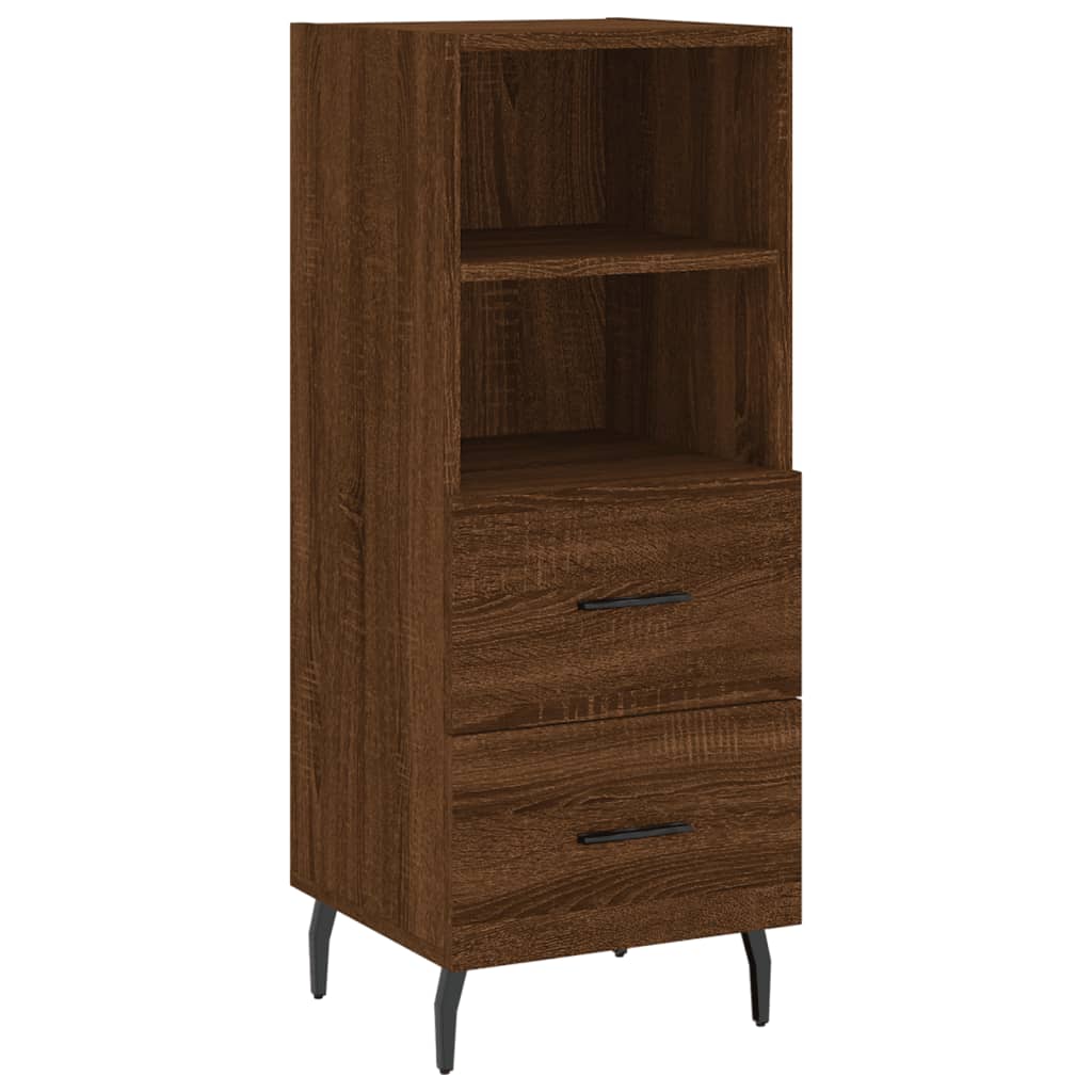 vidaXL Servantă, stejar maro, 34,5x34x90 cm, lemn compozit
