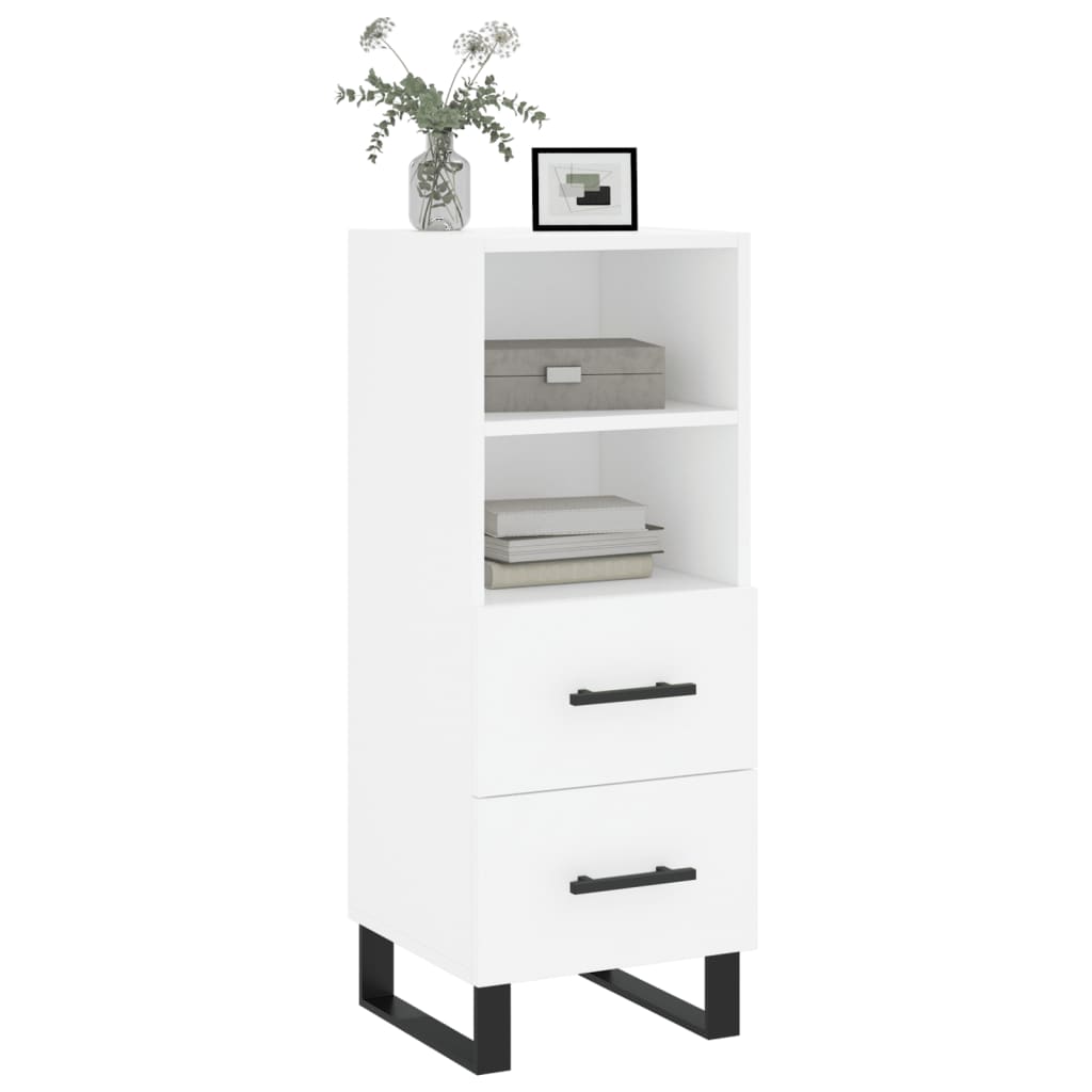 vidaXL Servantă, alb, 34,5x34x90 cm, lemn compozit vidaXL Servantă, alb, 34,5x34x90 cm, lemn compozit