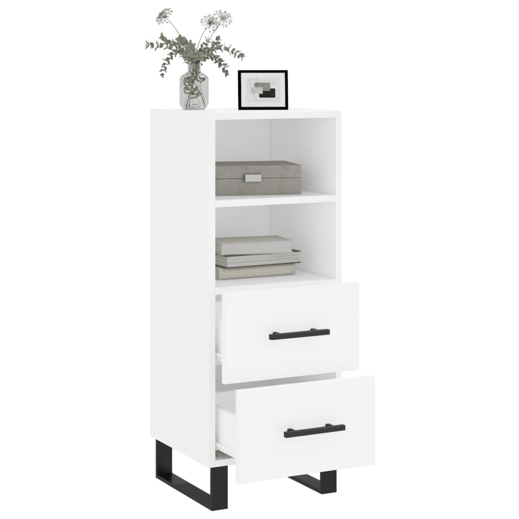 vidaXL Servantă, alb, 34,5x34x90 cm, lemn compozit vidaXL Servantă, alb, 34,5x34x90 cm, lemn compozit