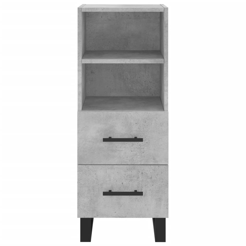 vidaXL Servantă, gri beton, 34,5x34x90 cm, lemn compozit