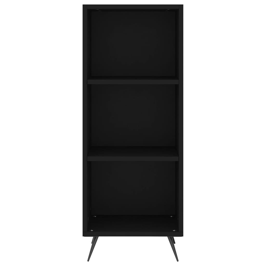vidaXL Dulap cu rafturi, negru, 34,5x32,5x90 cm, lemn compozit vidaXL Dulap cu rafturi, negru, 34,5x32,5x90 cm, lemn compozit