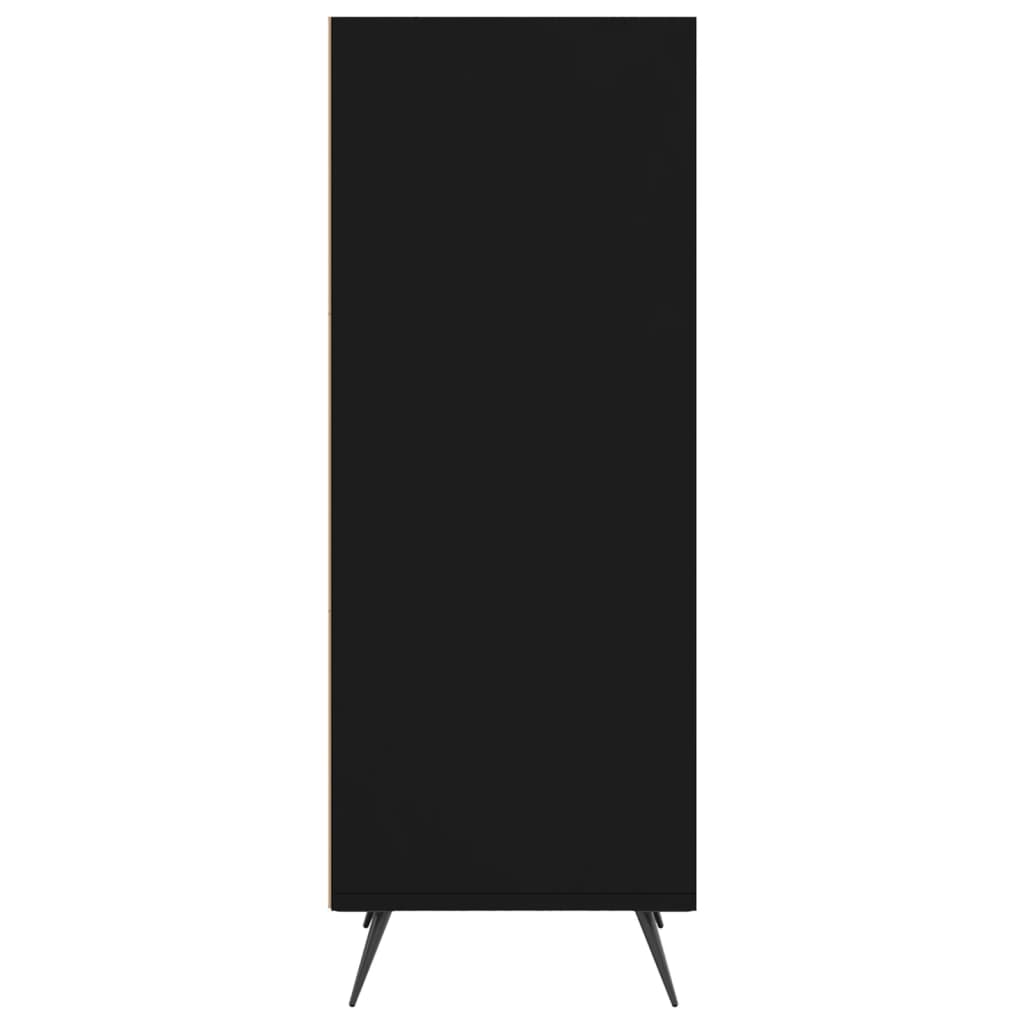 vidaXL Dulap cu rafturi, negru, 34,5x32,5x90 cm, lemn compozit vidaXL Dulap cu rafturi, negru, 34,5x32,5x90 cm, lemn compozit