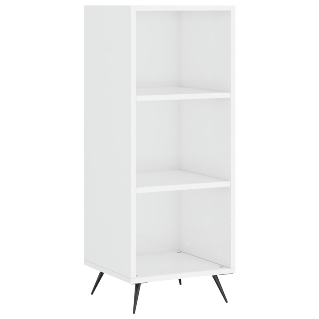 vidaXL Dulap cu rafturi, alb extralucios, 34,5x32,5x90cm lemn compozit