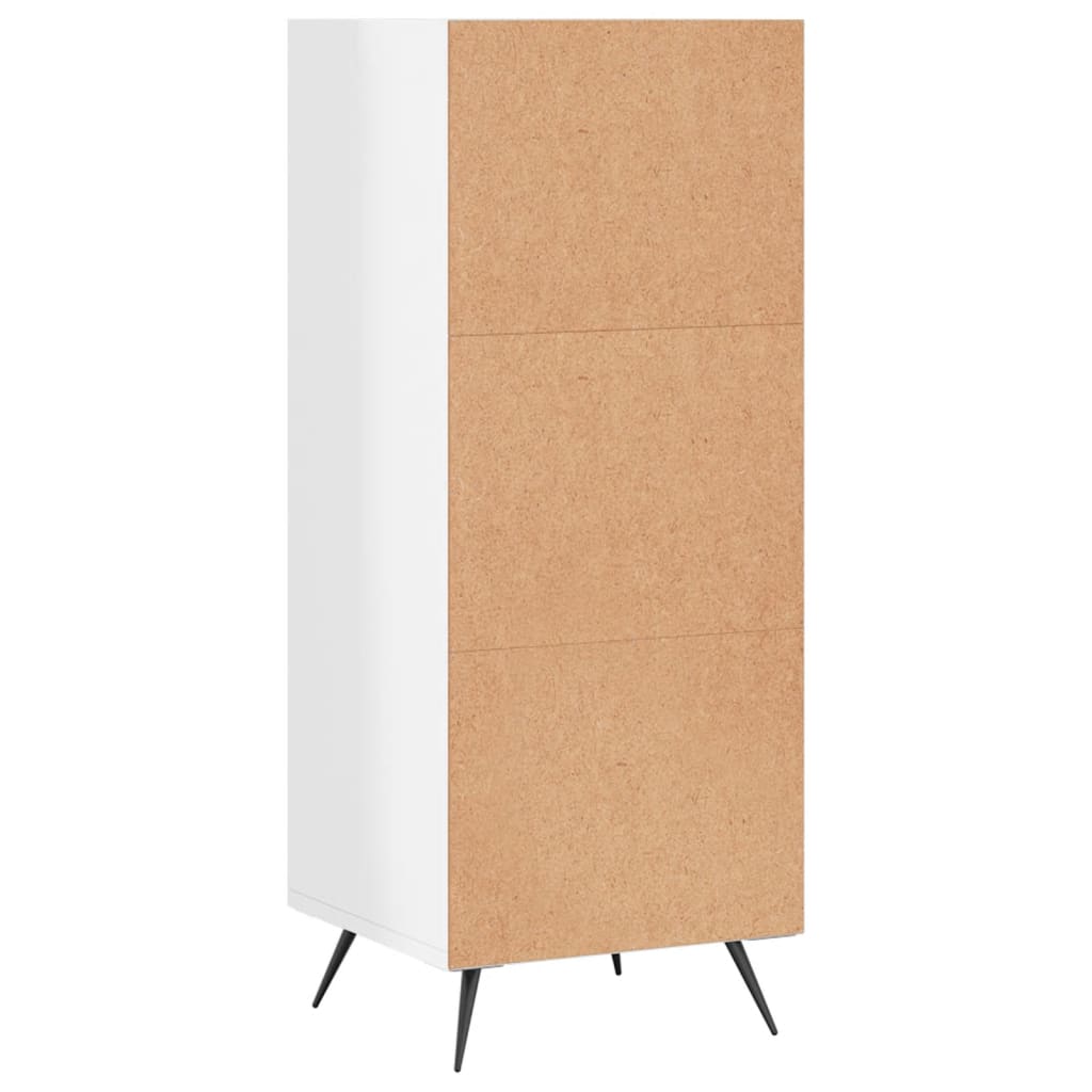 vidaXL Dulap cu rafturi, alb extralucios, 34,5x32,5x90cm lemn compozit