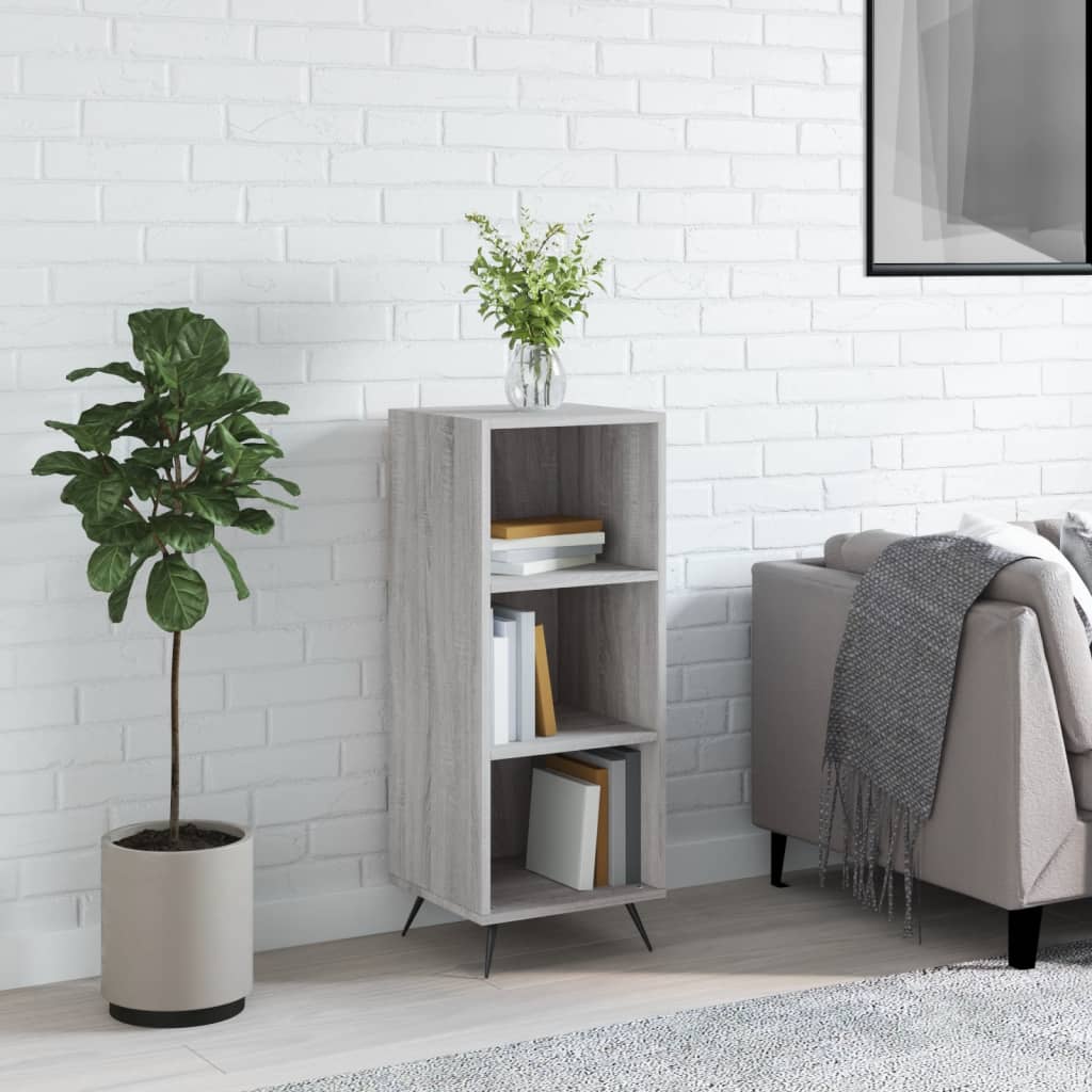 vidaXL Dulap cu rafturi, gri sonoma, 34,5x32,5x90 cm, lemn compozit vidaXL Dulap cu rafturi, gri sonoma, 34,5x32,5x90 cm, lemn compozit