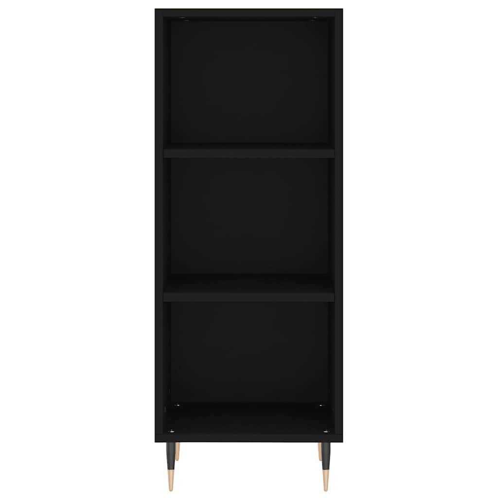 vidaXL Servantă, negru, 34,5x32,5x90 cm, lemn compozit