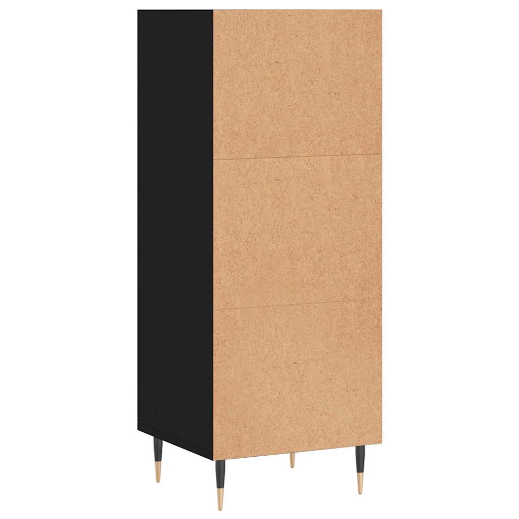 vidaXL Servantă, negru, 34,5x32,5x90 cm, lemn compozit