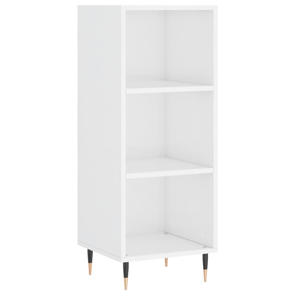 vidaXL Servantă, alb extralucios, 34,5x32,5x90 cm, lemn compozit