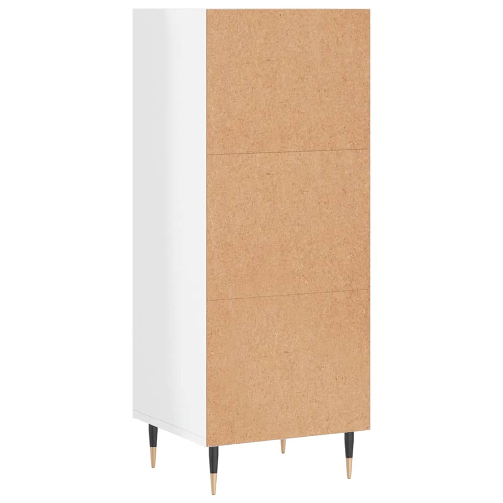 vidaXL Servantă, alb extralucios, 34,5x32,5x90 cm, lemn compozit