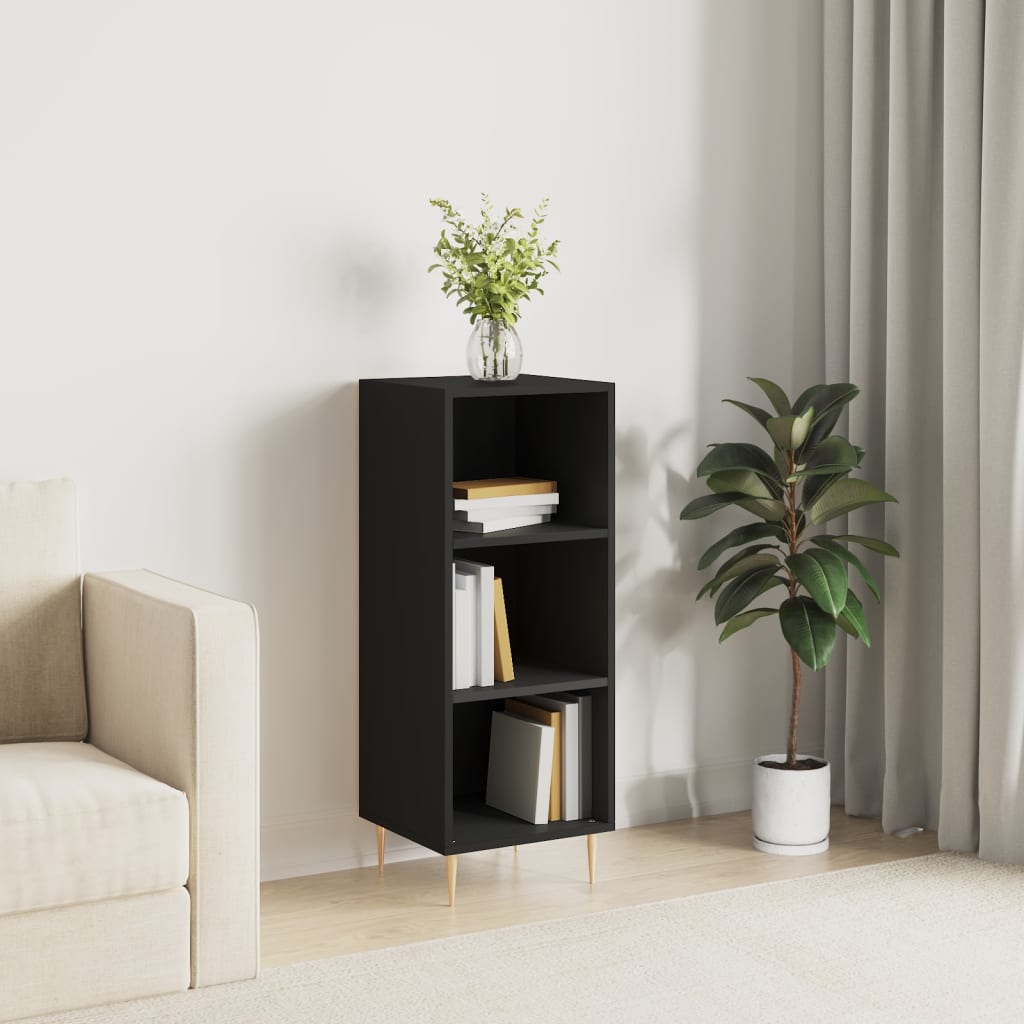 vidaXL Servantă, negru, 34,5x32,5x90 cm, lemn compozit vidaXL Servantă, negru, 34,5x32,5x90 cm, lemn compozit