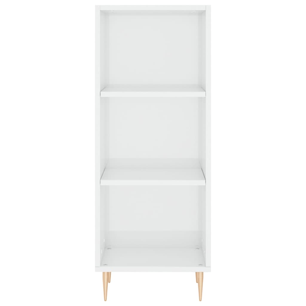vidaXL Servantă, alb extralucios, 34,5x32,5x90 cm, lemn compozit