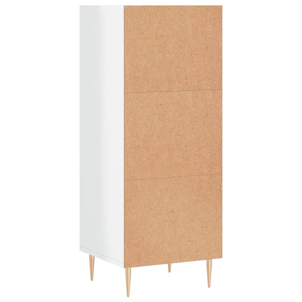 vidaXL Servantă, alb extralucios, 34,5x32,5x90 cm, lemn compozit