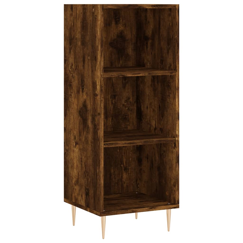 vidaXL Servantă, stejar fumuriu, 34,5x32,5x90 cm, lemn prelucrat