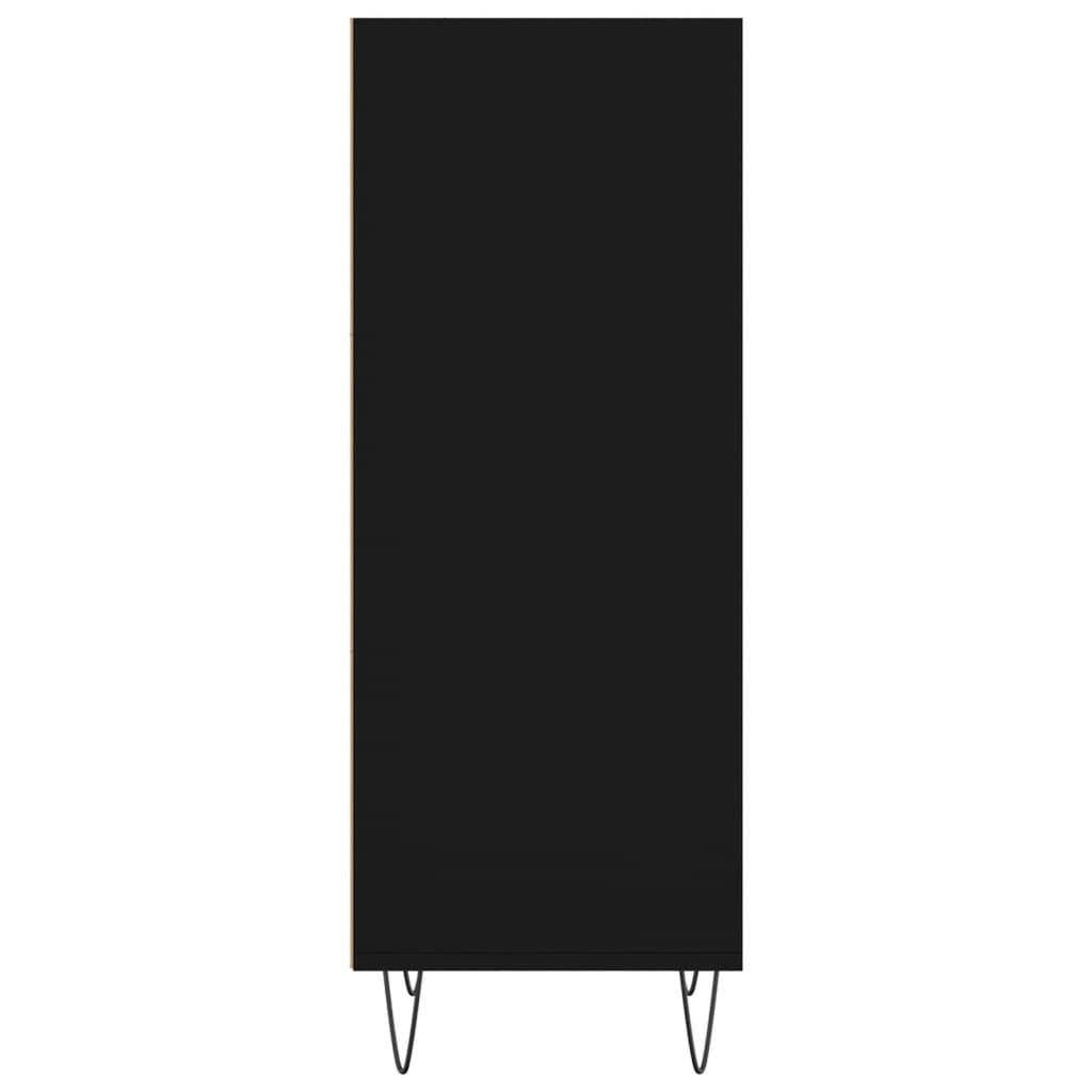 vidaXL Servantă, negru, 34,5x32,5x90 cm, lemn compozit