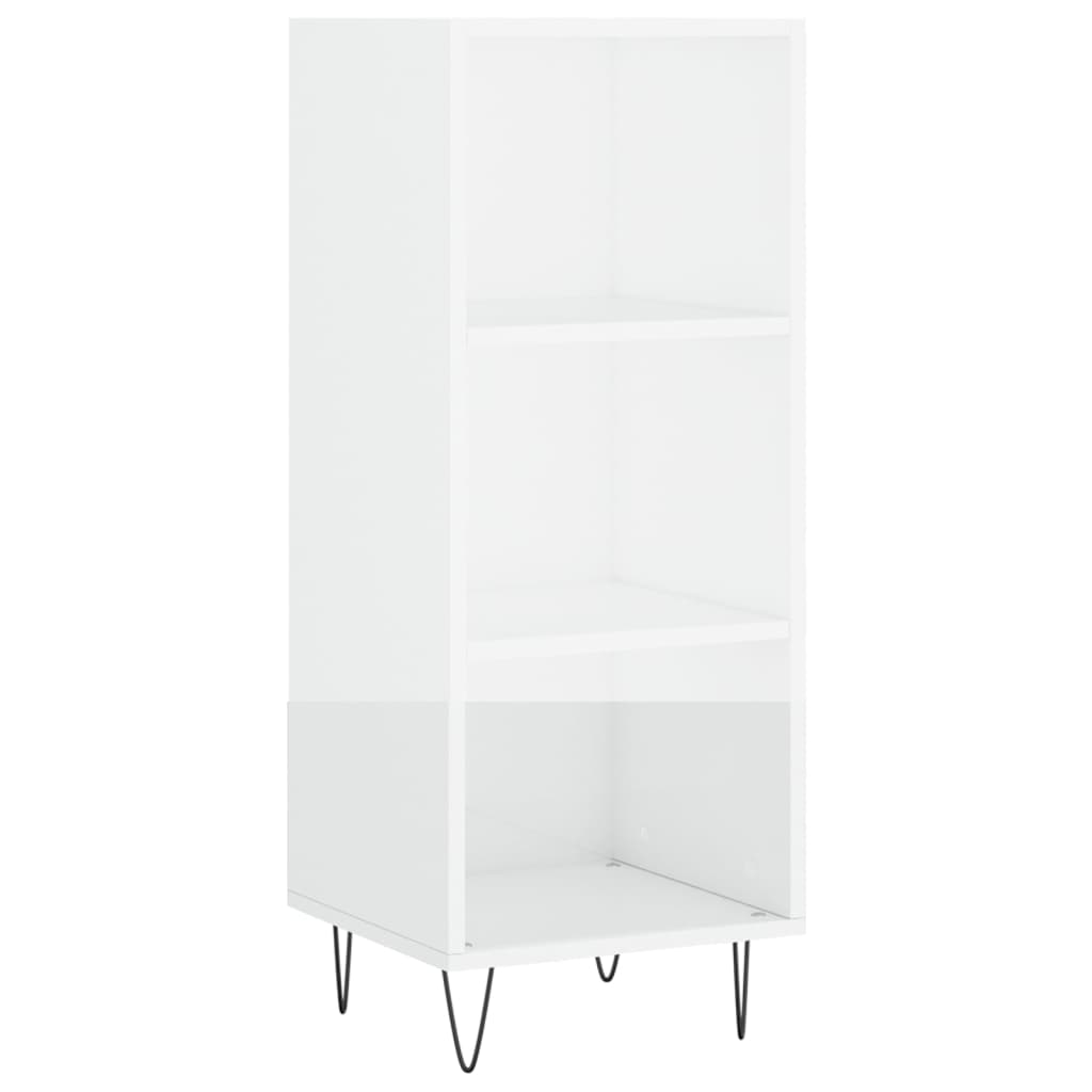 vidaXL Servantă, alb extralucios, 34,5x32,5x90 cm, lemn compozit