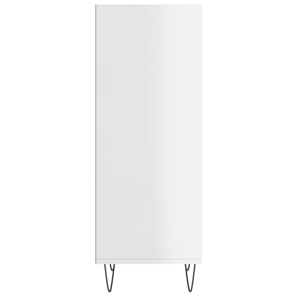 vidaXL Servantă, alb extralucios, 34,5x32,5x90 cm, lemn compozit