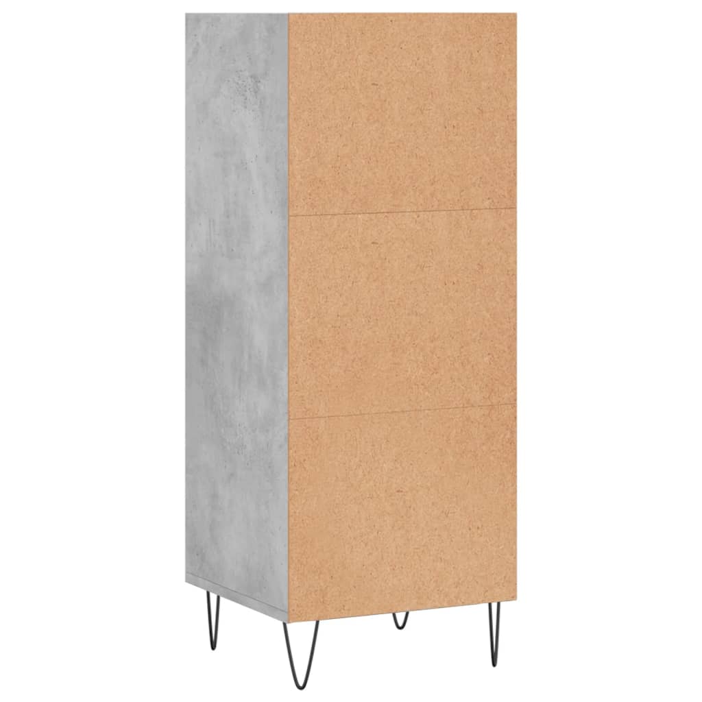 vidaXL Servantă, gri beton, 34,5x32,5x90 cm, lemn prelucrat