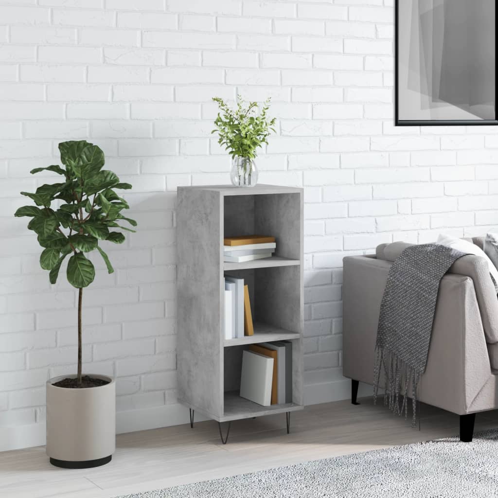 vidaXL Servantă, gri beton, 34,5x32,5x90 cm, lemn prelucrat