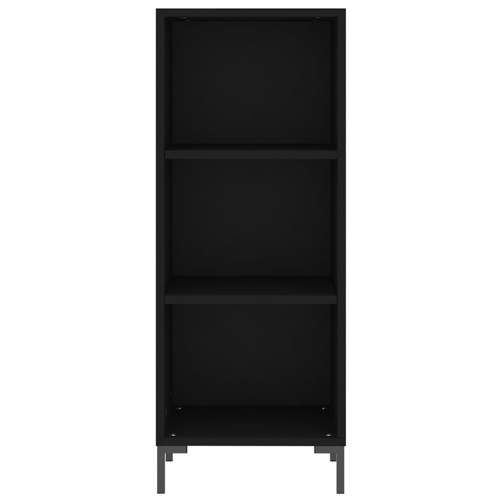vidaXL Servantă, negru, 34,5x32,5x90 cm, lemn compozit