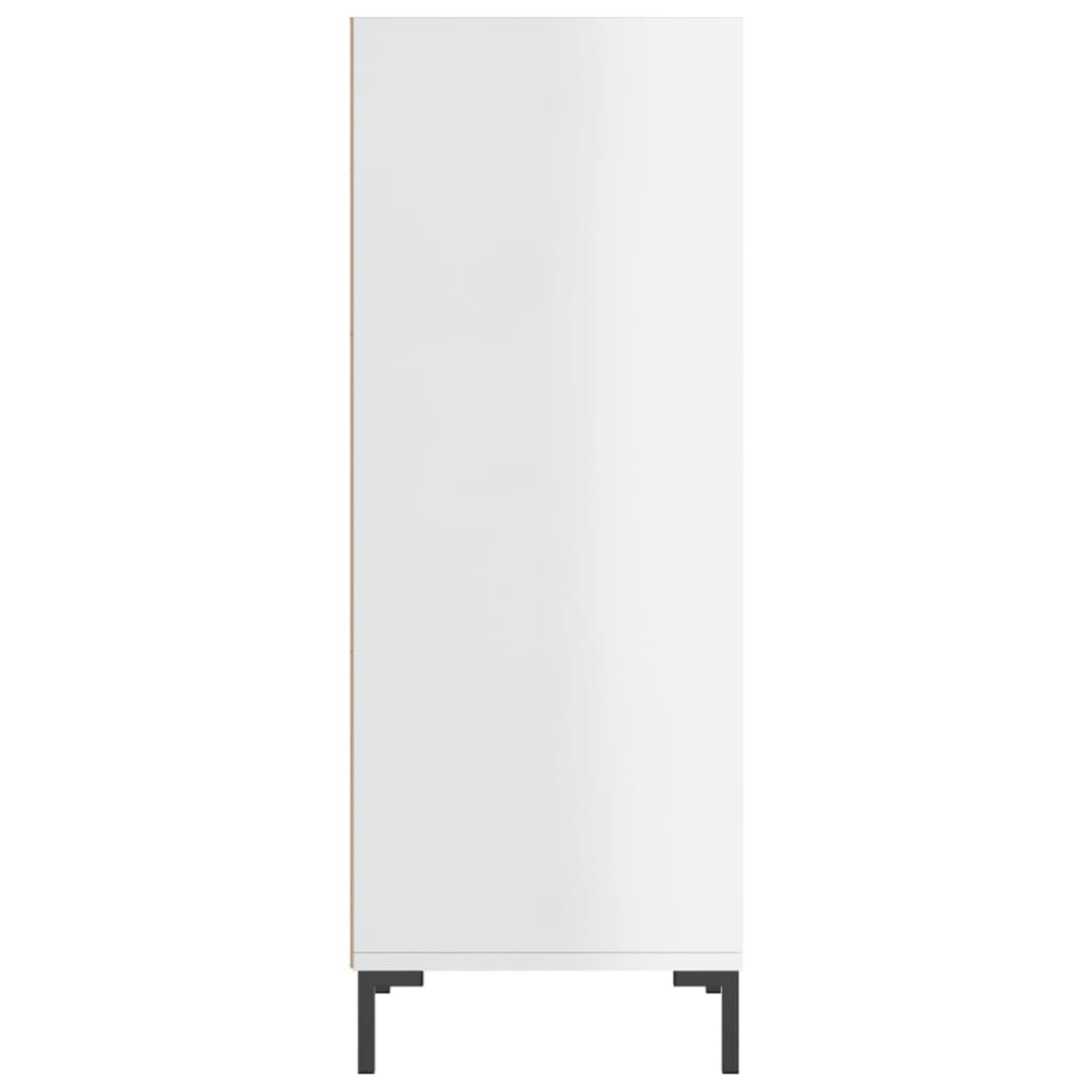 vidaXL Servantă, alb extralucios, 34,5x32,5x90 cm, lemn compozit