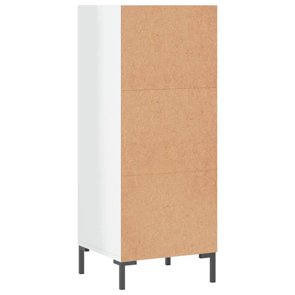 vidaXL Servantă, alb extralucios, 34,5x32,5x90 cm, lemn compozit