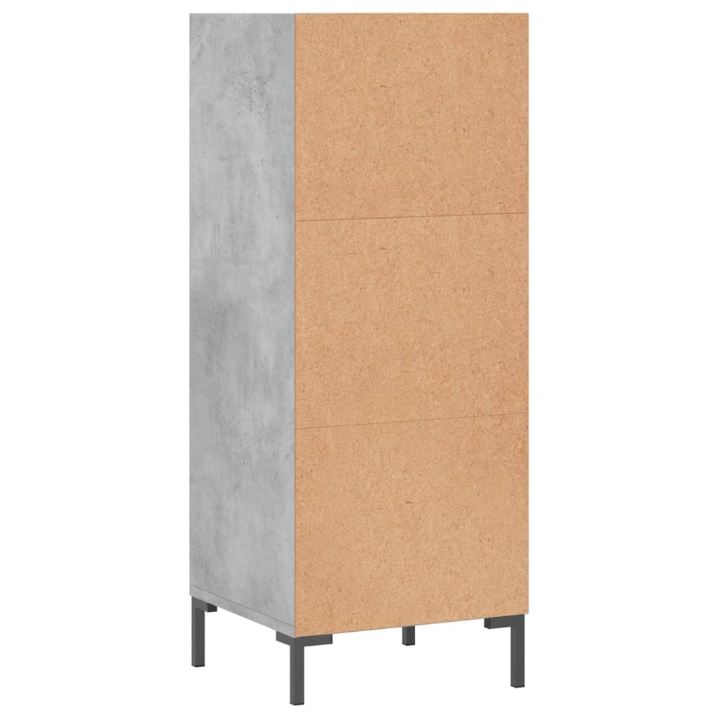 vidaXL Servantă, gri beton, 34,5x32,5x90 cm, lemn prelucrat