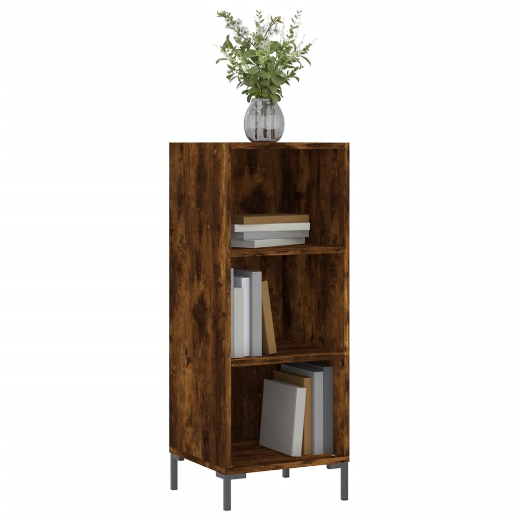 vidaXL Servantă, stejar fumuriu, 34,5x32,5x90 cm, lemn prelucrat