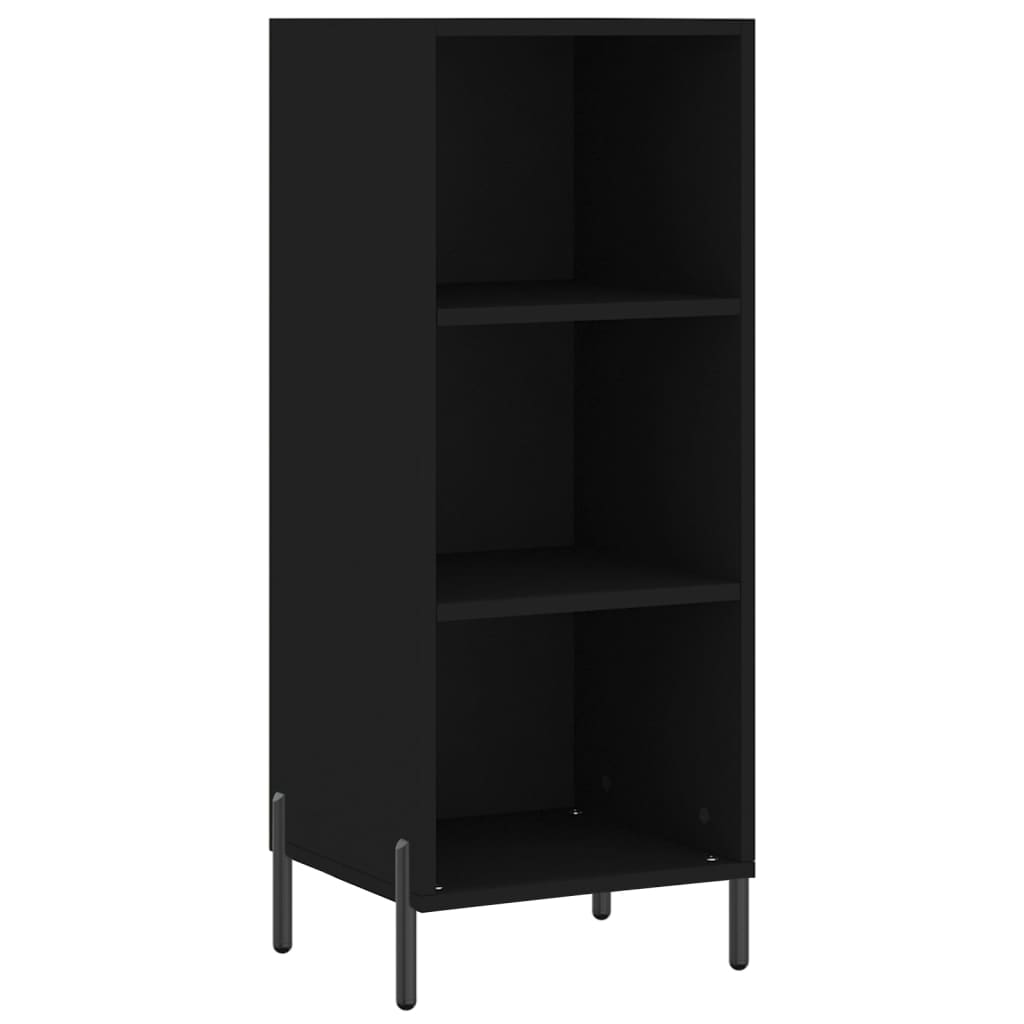 vidaXL Servantă, negru, 34,5x32,5x90 cm, lemn compozit